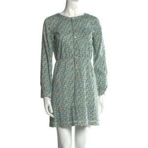 Excellent Condition APC flowery mini dress with long sleeves Size M